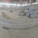池州 芝麻白异形坐凳，自然面光面弧形加工