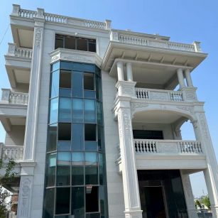 池州 白麻花岗岩别墅外墙干挂效果展示