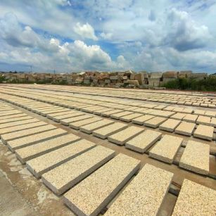 池州 黄金麻荔枝面花岗岩石材地铺石防护中