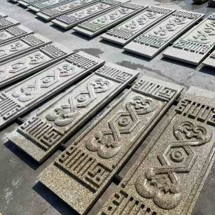 池州 黄金麻花岗岩外墙雕刻板