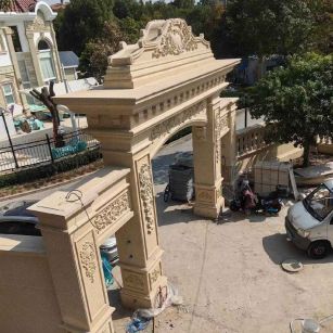 池州 黄金麻荔枝面花岗岩别墅门楼