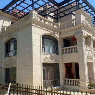 池州 黄金麻花岗岩荔枝面别墅外墙干挂