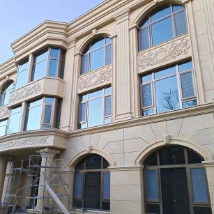 池州 黄金麻花岗岩别墅外墙干挂