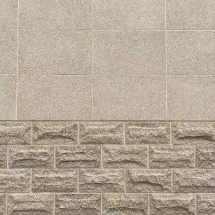 池州 黄金麻自然面蘑菇石配荔枝面干挂