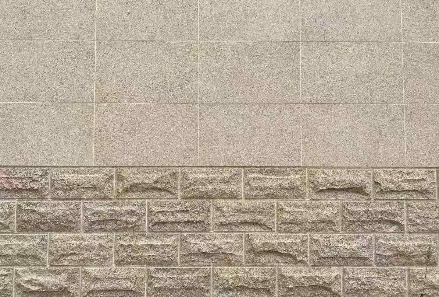 池州 黄金麻自然面蘑菇石配荔枝面干挂