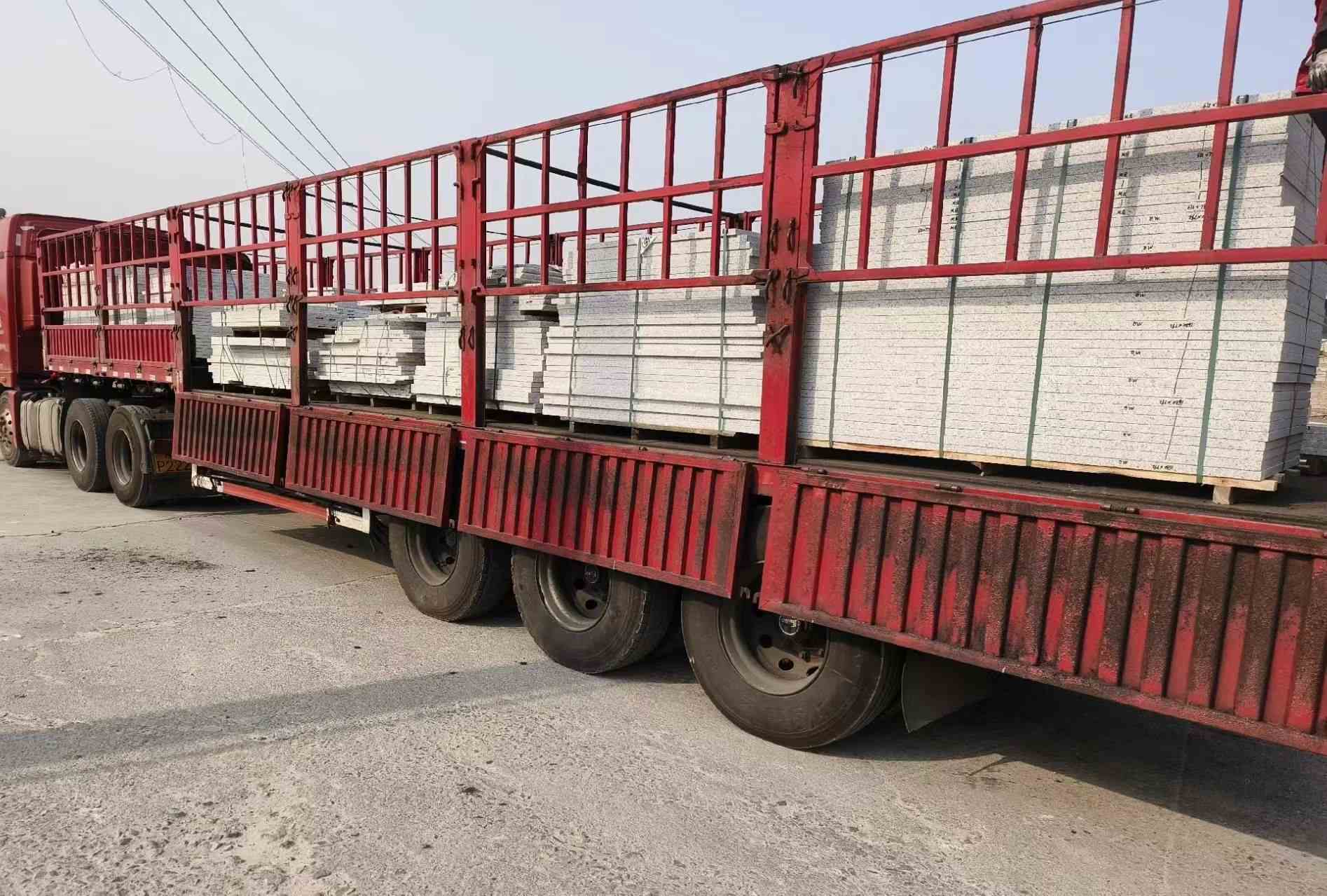 池州 白麻荔枝面外墙干挂，工厂装车日常