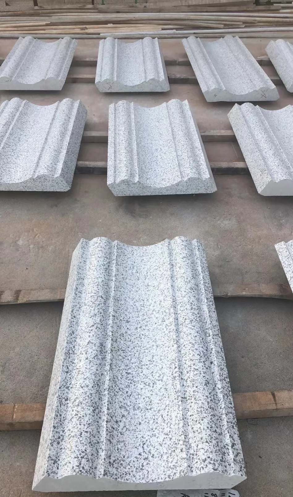 池州 白麻花岗岩光面别墅线条