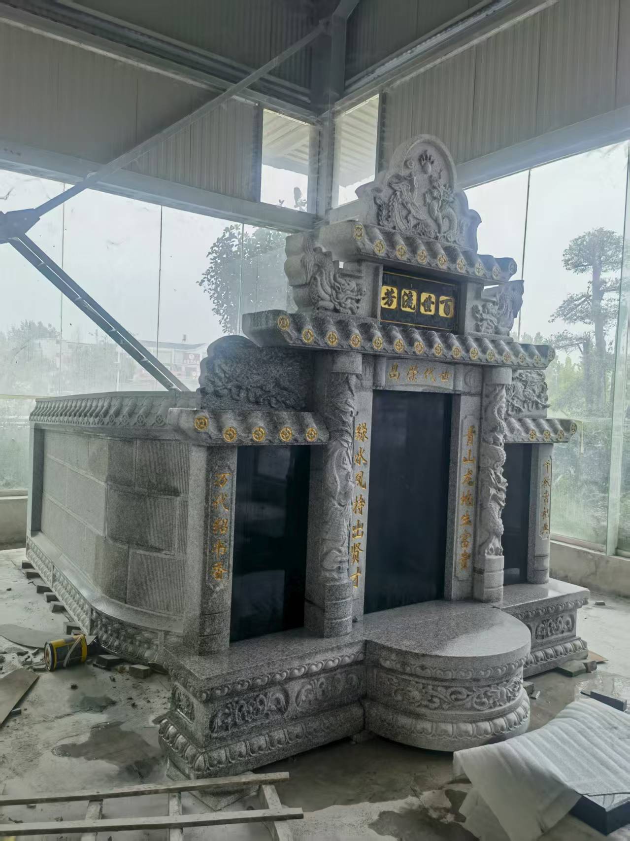 池州 芝麻白墓碑效果展示图