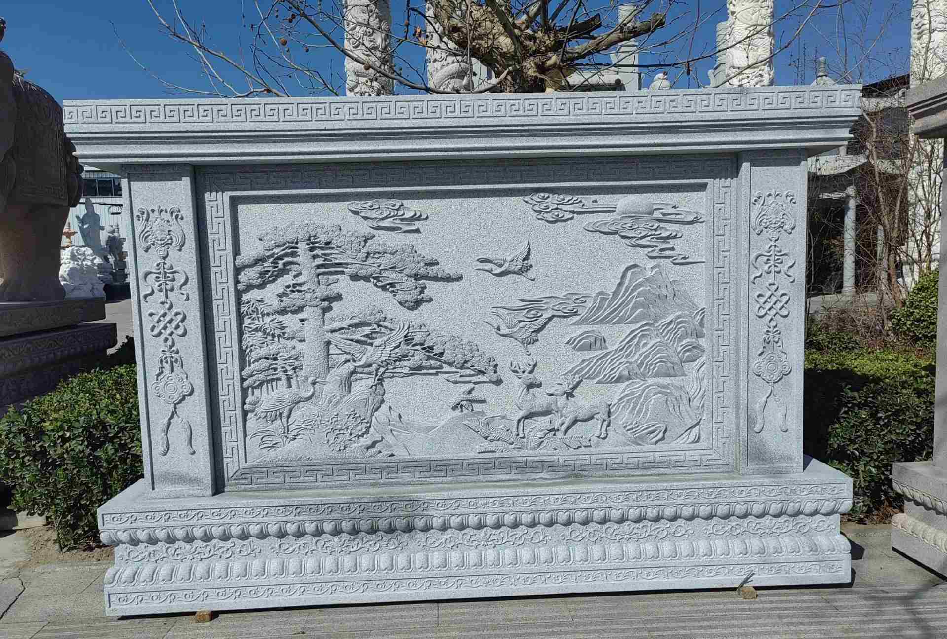 池州 芝麻白大型照壁，屏风，影壁