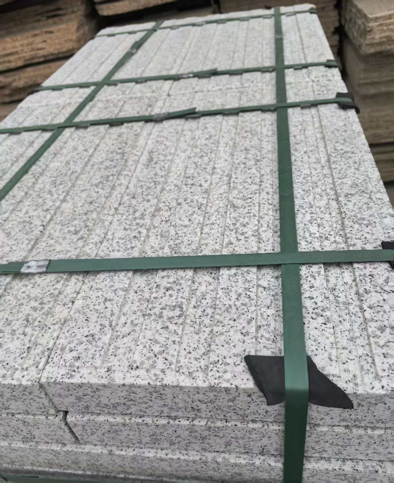 池州 白麻花岗岩直行盲道石，盲条，地铺石