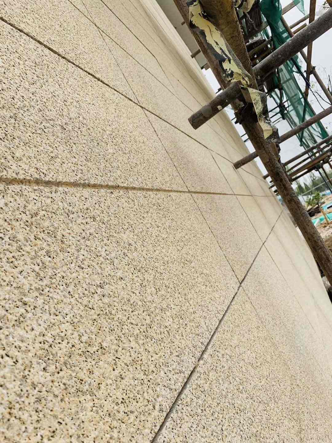 池州 黄金麻花岗岩荔枝面外墙干挂石材效果示例