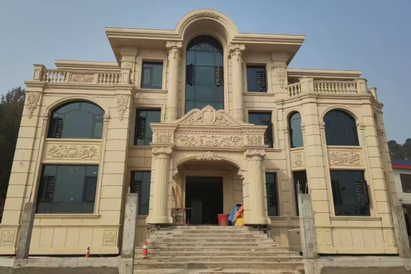 池州 黄金麻花岗岩别墅外墙干挂